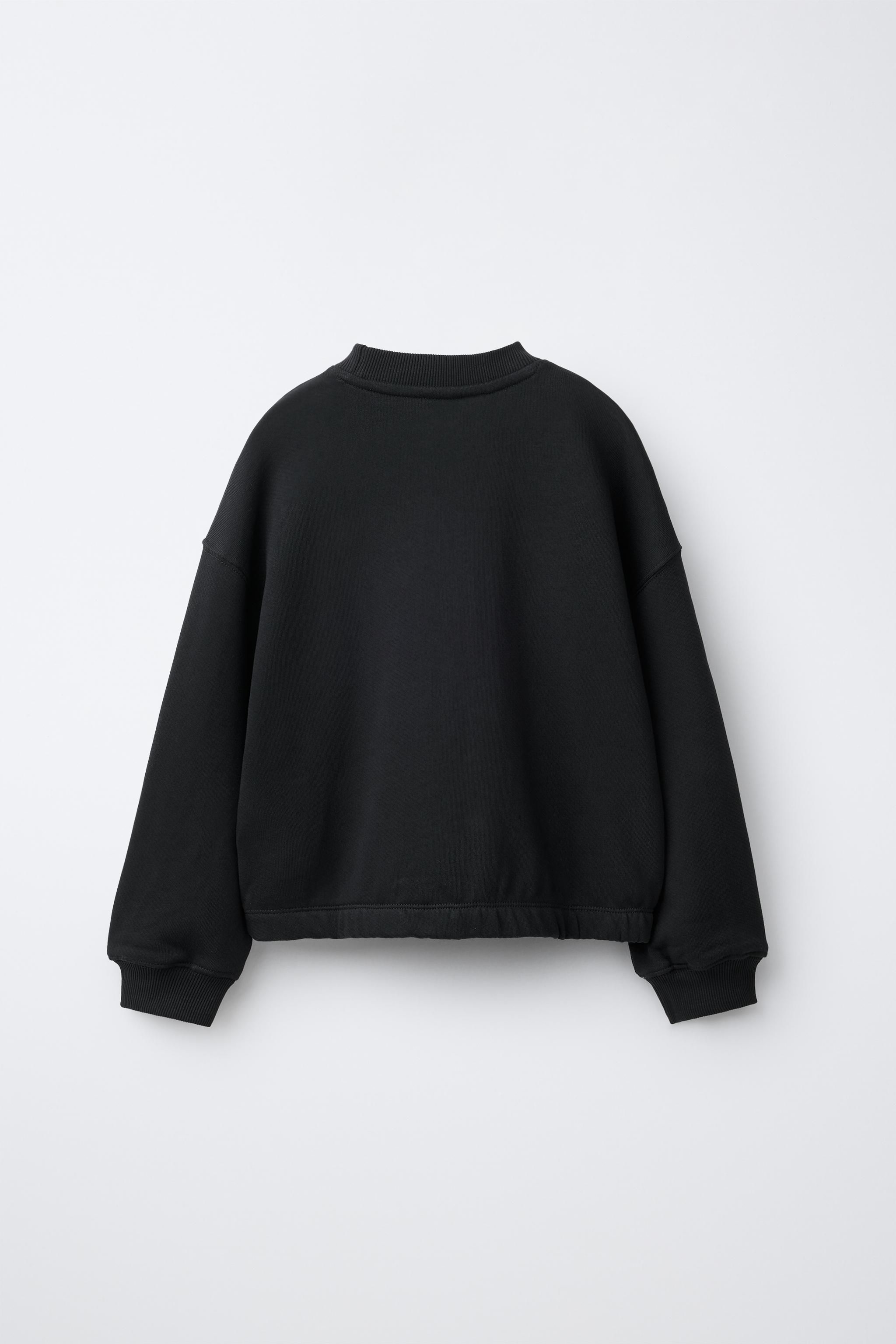 SWEATSHIRT AND PLUSH PANTS SET WITH TEXT PRINT
